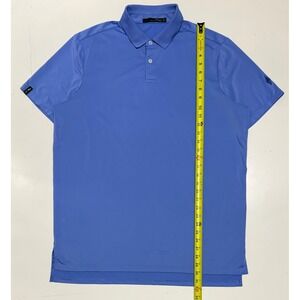 RLX Ralph Lauren Mens Performance Golf Polo Shirt Blue Large Stretch